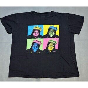 Andy Warhol Style Biggie Smalls Graphic T shirt The Notorious B.I.G Rap Size XL